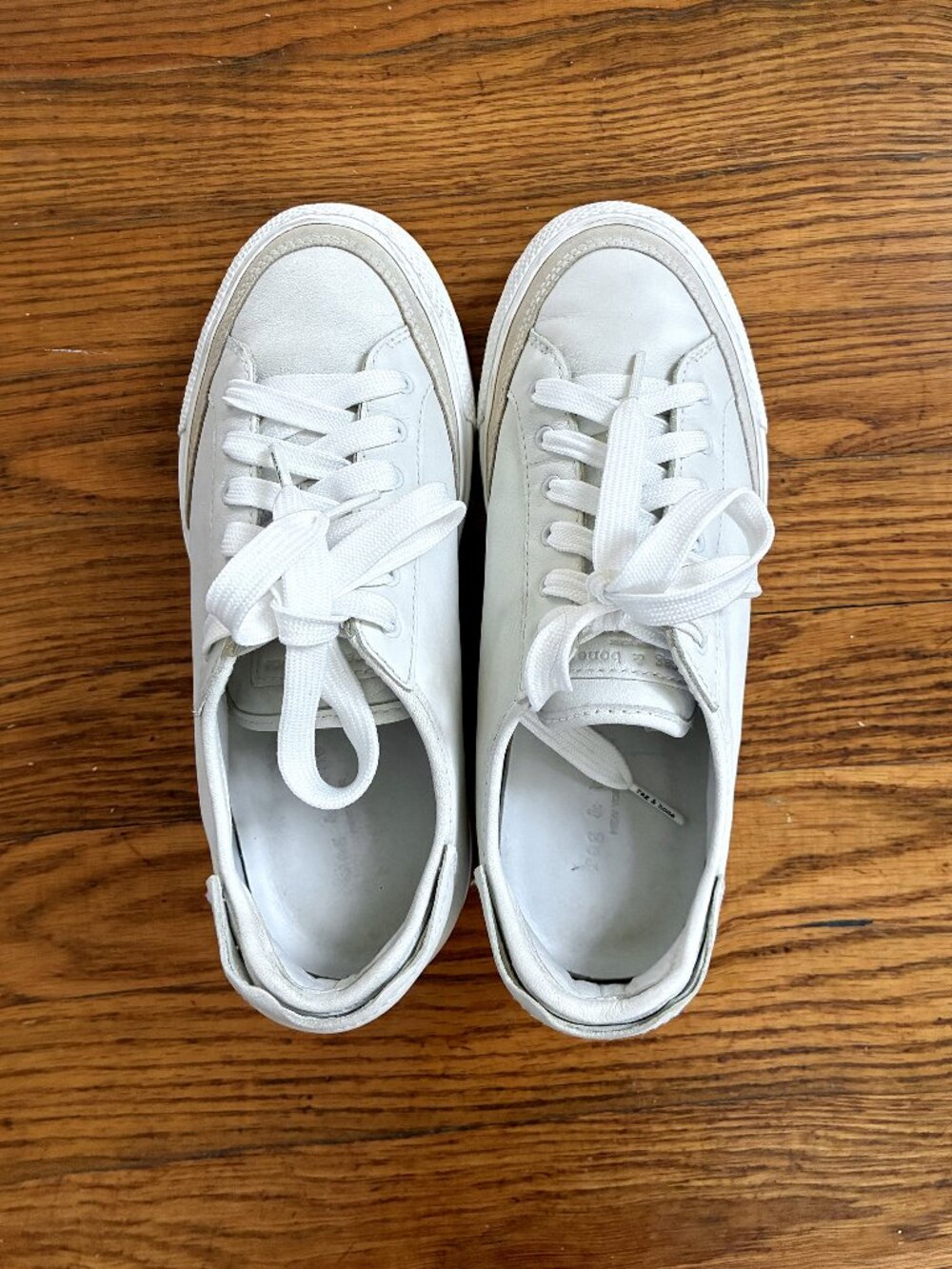 Rag & Bone White RB Army Low-Top Leather Sneakers Size EU 38 Women's